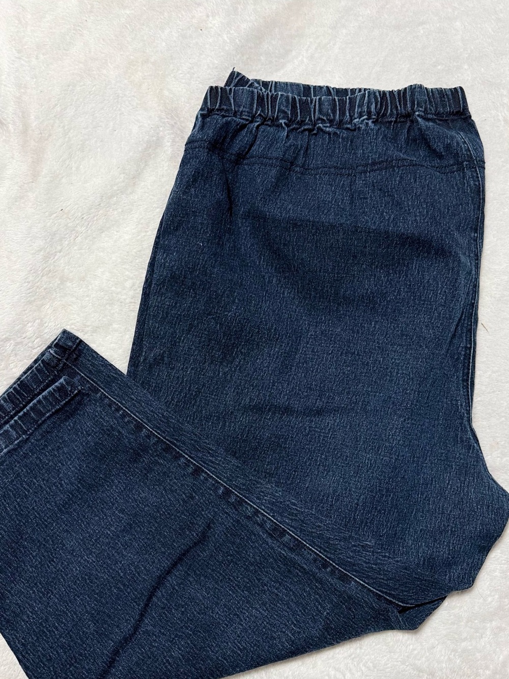 Women's Dark Indigo Stretch Jeggings with Elastic Waist